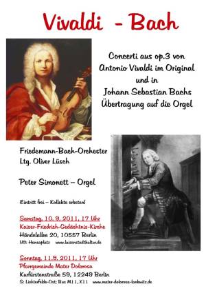Kirchenkonzert Vivaldi / Bach mit dem Friedemann-Bach-Orchester