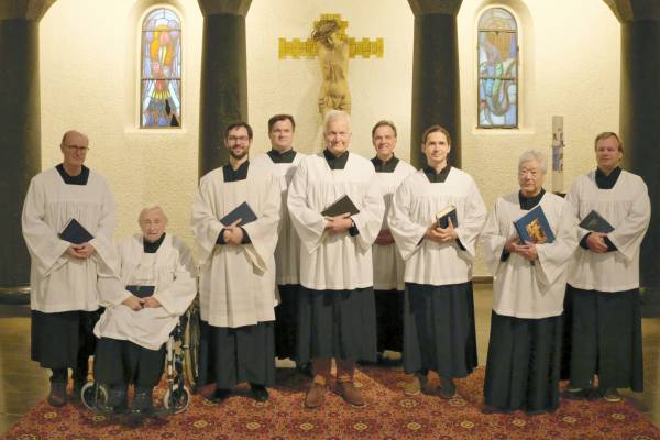 Choralschola am 4. Oktober 2025 vor der Vorabendmesse für den 27. Sonntag im Jahreskreis